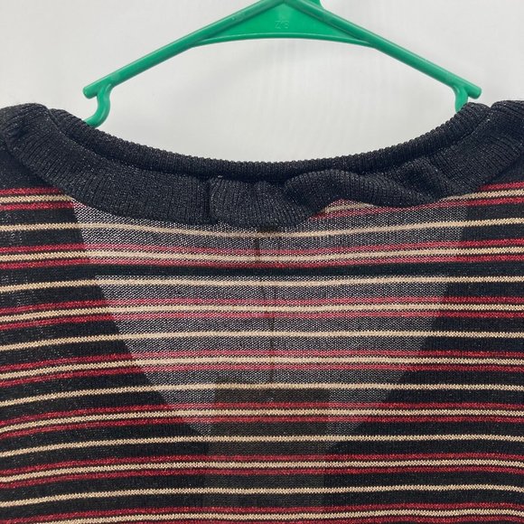 Sezane La Maille Women's Abigail Jumper Black Red Long Sleeve Shirt Sz XS New - Picture 5 of 9